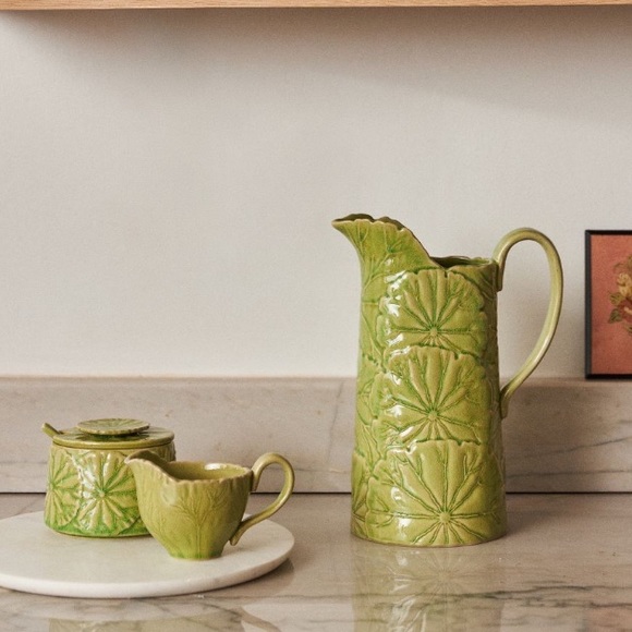 Large Anthropologie Lily pad pitcher - Picture 9 of 9